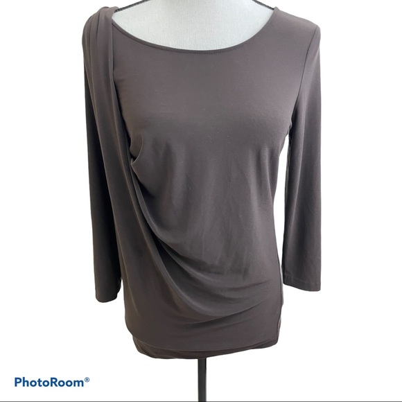 Vince Camuto pleated shoulder long sleeve size small blouse top - Picture 6 of 7